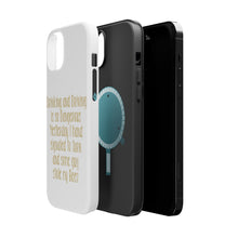 DistinctInk ToughCase for Apple iPhone, Compatible with MagSafe Charging - Drinking Driving Dangerous Guy Stole Beer