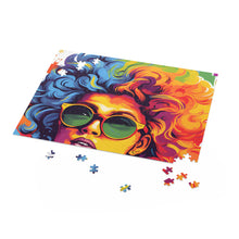 DistinctInk Jigsaw Puzzle with A World of Words Design for LGBTQ+ Pride