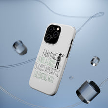 DistinctInk ToughCase for Apple iPhone, Compatible with MagSafe Charging - Farming is Not a Career Post Apocalyptic Skill