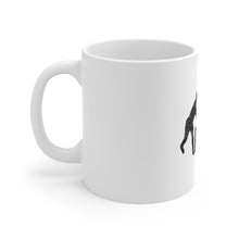 DistinctInk Glossy White Coffee / Tea Mug - Shut Up & Pitch Baseball