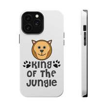 DistinctInk ToughCase for Apple iPhone, Compatible with MagSafe Charging - King of the Jungle - Lion