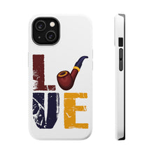 DistinctInk ToughCase for Apple iPhone, Compatible with MagSafe Charging - Love Pipe Smoking