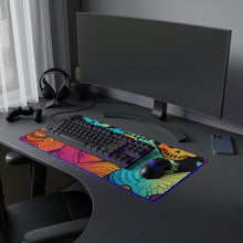 DistinctInk LED Gaming Mouse Pad with The Joy of Connecting Design for Halloween  LGBTQ+ Pride