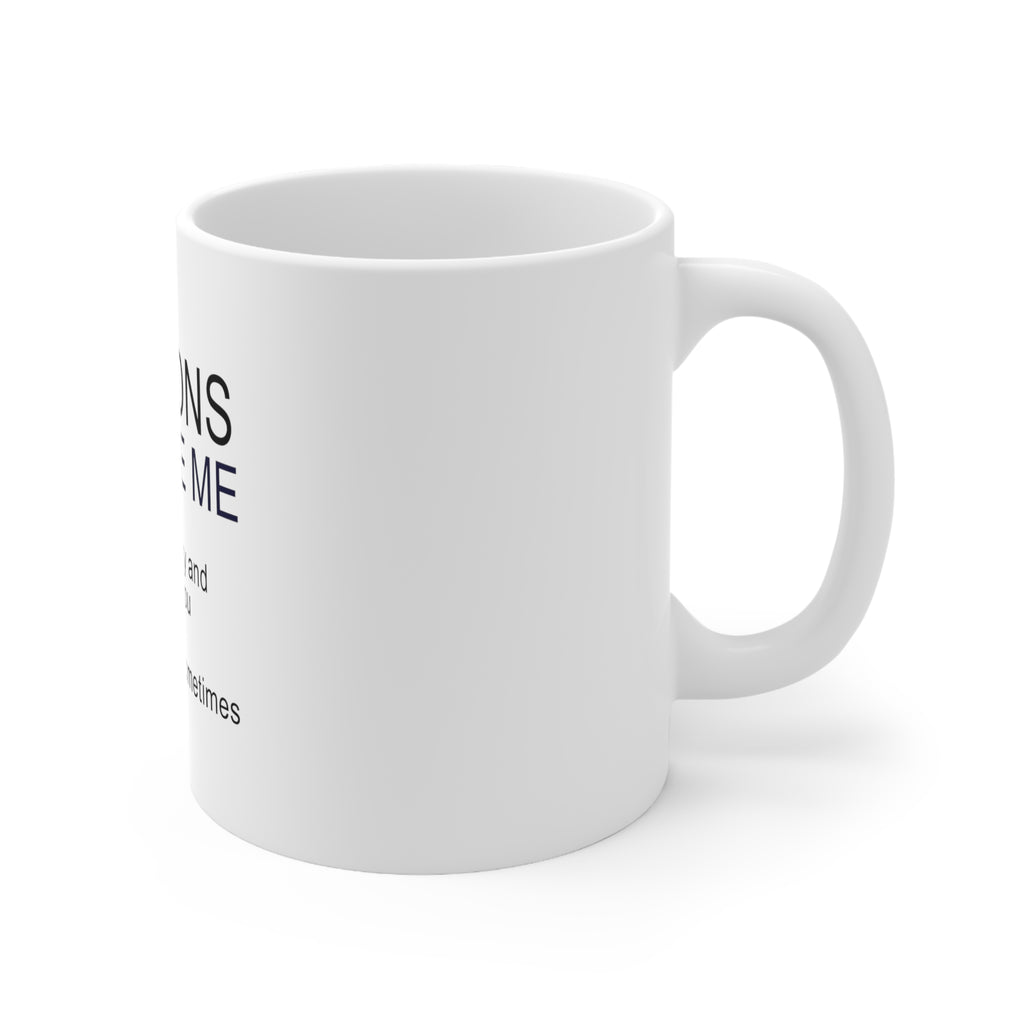 Glossy White Coffee / Tea Mug - Reasons To Date Me: No One Will Steal Me, view 3