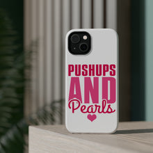 DistinctInk ToughCase for Apple iPhone, Compatible with MagSafe Charging - Pushups and Pearls