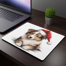DistinctInk Mouse Pad - 1/4" Foam Rubber - Shetland Sheepdog Puppy Drawing