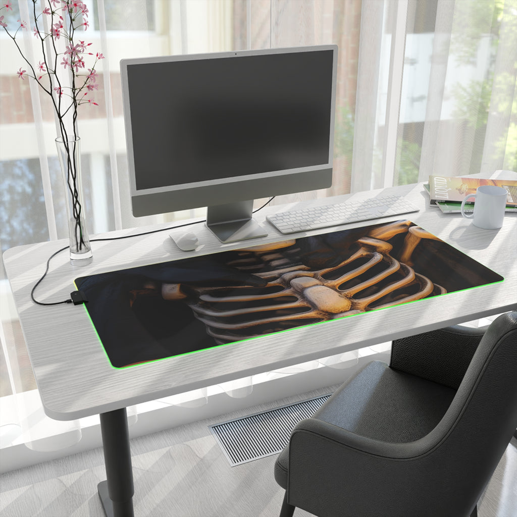 LED Gaming Mouse Pad with Skellington's Spooky Soiree Design for Halloween, view 28