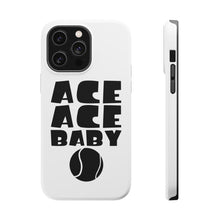 DistinctInk ToughCase for Apple iPhone, Compatible with MagSafe Charging - Ace Ace Baby Tennis