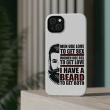 DistinctInk ToughCase for Apple iPhone, Compatible with MagSafe Charging - I have a Beard to Get Love & Sex