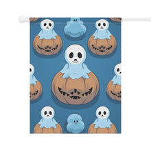 DistinctInk Garden & House Banner / Flag with Ghost Skeleton Pumpkin Pattern Design for Halloween