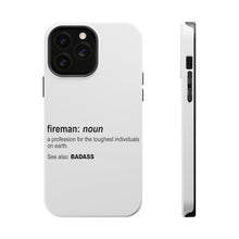 DistinctInk ToughCase for Apple iPhone, Compatible with MagSafe Charging - Fireman Definition Profession for Toughest