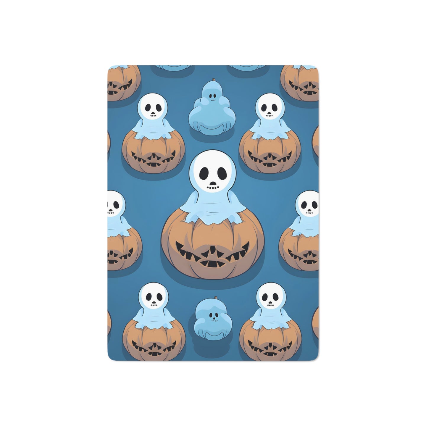 DistinctInk Playing / Poker Cards with Ghost Skeleton Pumpkin Pattern Design for Halloween