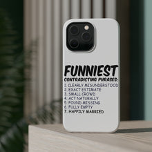 DistinctInk ToughCase for Apple iPhone, Compatible with MagSafe Charging - Funniest Contradicting Phrases - Married