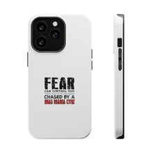 DistinctInk ToughCase for Apple iPhone, Compatible with MagSafe Charging - Never Been Chased By A Mad Mama Cow
