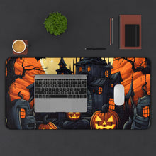 DistinctInk Desk Mat with Darkness Falls on Halloween Design for Halloween