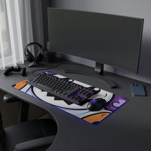 DistinctInk LED Gaming Mouse Pad with Ghost Skeleton Pumpkins Design for Halloween
