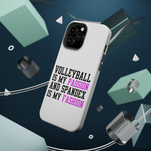 DistinctInk ToughCase for Apple iPhone, Compatible with MagSafe Charging - Volleyball is My Passion Spandex My Fashion