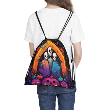 DistinctInk Drawstring Bag Backpack with The Paths We Choose Design for Halloween  LGBTQ+ Pride