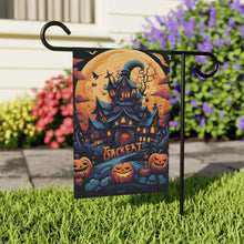 DistinctInk Garden & House Banner / Flag with Spooky Sweet Treats Design for Halloween