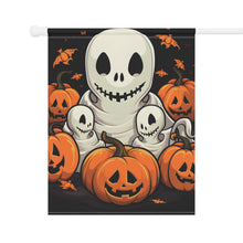 DistinctInk Garden & House Banner Flag with Ghost Skeleton Pumpkin Pattern Design for Halloween