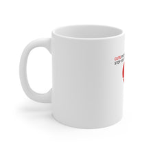 DistinctInk Glossy White Coffee / Tea Mug - Cute Enough To Stop Your Heart Skilled Restart
