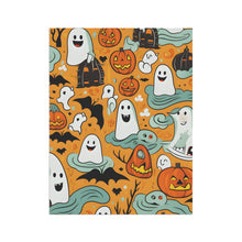 DistinctInk Garden & House Banner Flag with Flying Pumpkin Bats Design for Halloween