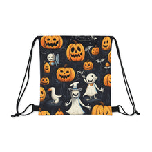 DistinctInk Drawstring Bag Backpack with The Halloween Spell Design for Halloween