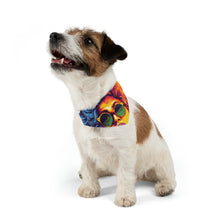DistinctInk Adjustable Pet Banana Collar with A World of Words Design for LGBTQ+ Pride