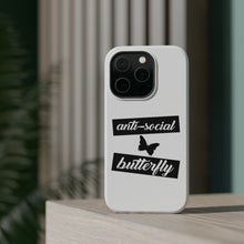 DistinctInk ToughCase for Apple iPhone, Compatible with MagSafe Charging - Anti-Social Butterfly
