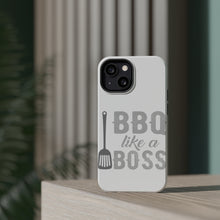 DistinctInk ToughCase for Apple iPhone, Compatible with MagSafe Charging - BBQ Like a Boss Barbecue