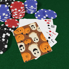 DistinctInk Playing Poker Cards with "Boo-ttifull Skeleton Cartoon Pattern Pumpkin" Design for Halloween