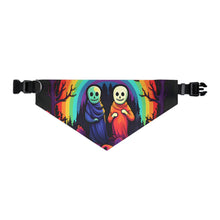 DistinctInk Adjustable Pet Banana Collar with Living Life to the Fullest Design for Halloween LGBTQ+ Pride