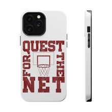 DistinctInk ToughCase for Apple iPhone, Compatible with MagSafe Charging - Quest For The Net Basketball