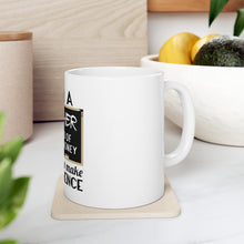 DistinctInk Glossy White Coffee / Tea Mug - I Am A Teacher Make Difference Not Money