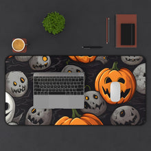 DistinctInk Desk Mat with Haunted Harvest Time Design for Halloween