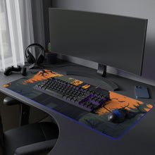 DistinctInk LED Gaming Mouse Pad with Spooky Trick or Treating Design for Halloween