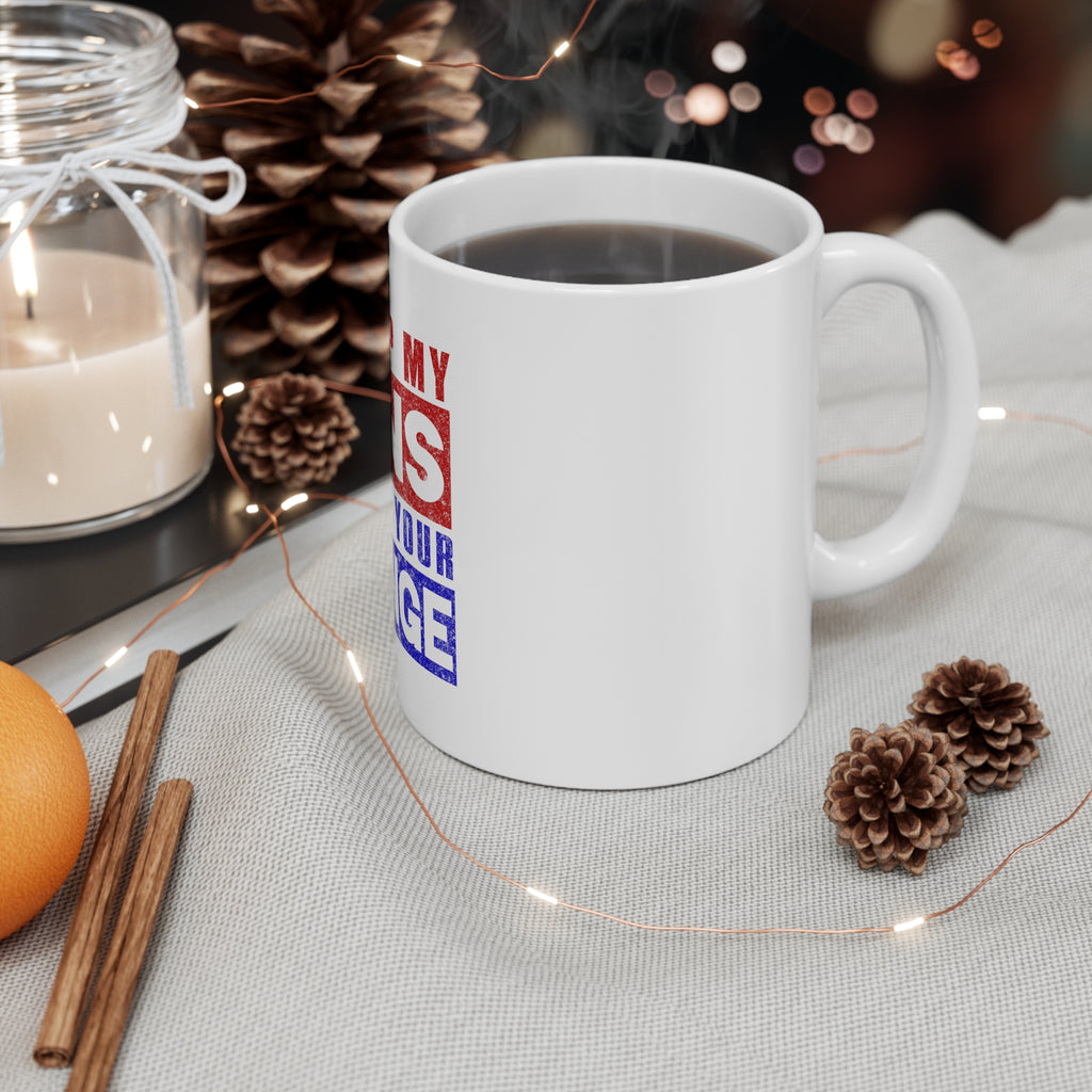 Glossy White Coffee / Tea Mug - I'll Keep My Guns, You Keep Your Change, view 4