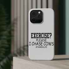 DistinctInk ToughCase for Apple iPhone, Compatible with MagSafe Charging - Exercise? Please I Chase Cows
