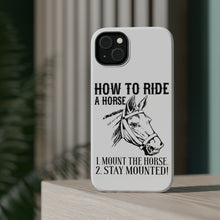 DistinctInk ToughCase for Apple iPhone, Compatible with MagSafe Charging - How To Ride a Horse - Stay Mounted
