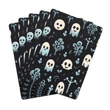 DistinctInk Playing / Poker Cards with Ghastly Skeletal Shadows Design for Halloween