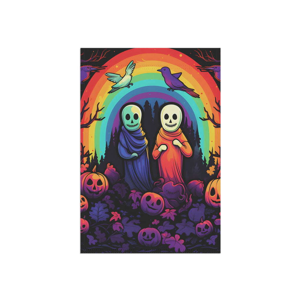 Garden & House Banner Flag with Living Life to the Fullest Design for Halloween LGBTQ+ Pride, view 7