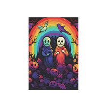 DistinctInk Garden & House Banner Flag with Living Life to the Fullest Design for Halloween  LGBTQ+ Pride