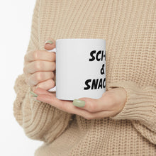 DistinctInk Glossy White Coffee / Tea Mug - Sci-Fi & Snacks