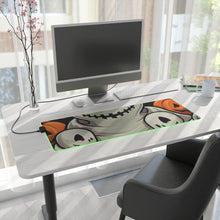 DistinctInk LED Gaming Mouse Pad with Ghost Skeleton Pumpkin Pattern Design for Halloween