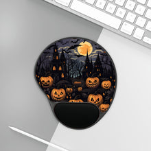 DistinctInk Mouse Pad with Wrist Rest  with Spooky All Hallows' Eve Design for Halloween