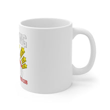 DistinctInk Glossy White Coffee / Tea Mug - Bowling Alley The Poor Man's Country Club