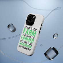DistinctInk ToughCase for Apple iPhone, Compatible with MagSafe Charging - Hard Work & Character Make the Farmer