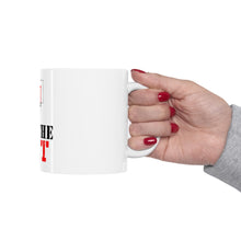 DistinctInk Glossy White Coffee / Tea Mug - Cut the Net Basketball