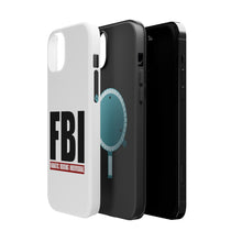 DistinctInk ToughCase for Apple iPhone, Compatible with MagSafe Charging - FBI Fanatic Boxing Individual