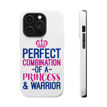 DistinctInk ToughCase for Apple iPhone, Compatible with MagSafe Charging - Perfect Combination of Princess & Warrior